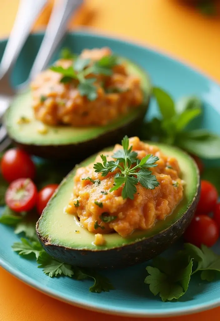 Spicy Poblano Pepper Recipes: Roasted, Stuffed, and Sauced Ideas - 10. Poblano Stuffed Avocados