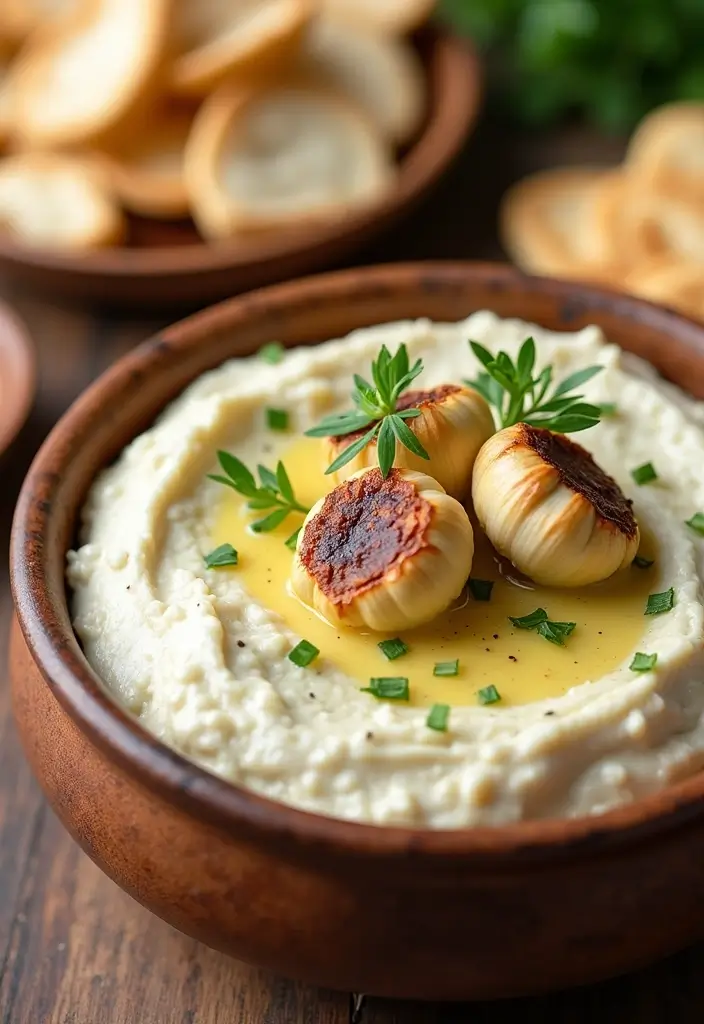 Tangy French Onion Dip Recipe: Chip-Dipping Classic - 6. Roasted Garlic French Onion Dip