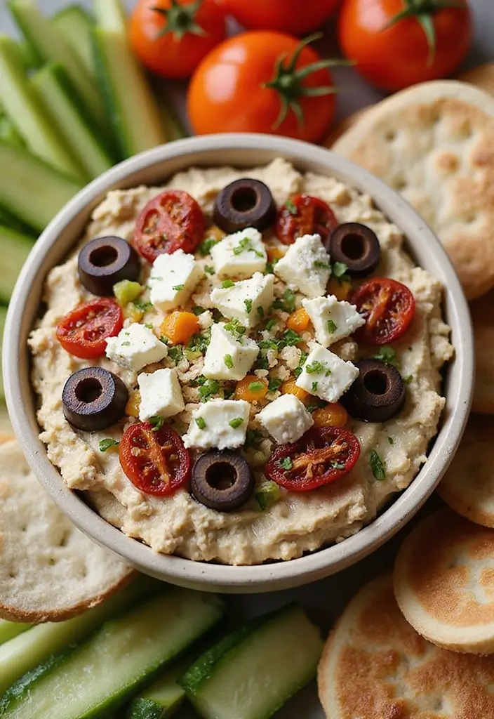 Tangy French Onion Dip Recipe: Chip-Dipping Classic - 7. Mediterranean French Onion Dip