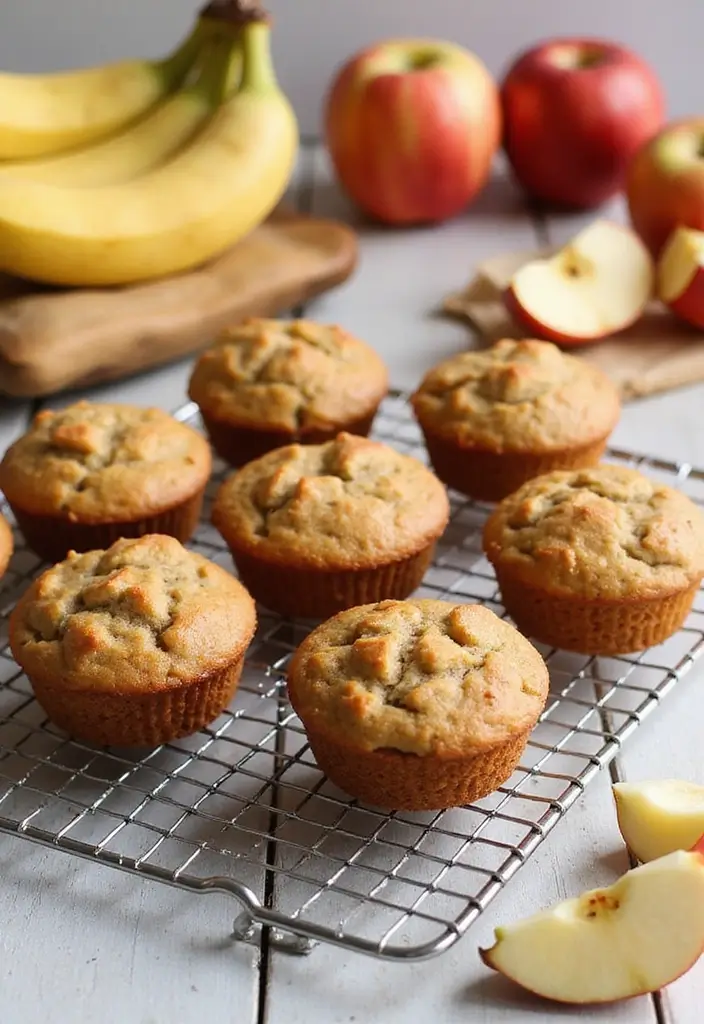 Tempting Apple Dessert Recipes: Sweet Ways to Use Fall's Favorite Fruit - 6. Healthy Apple Banana Muffins
