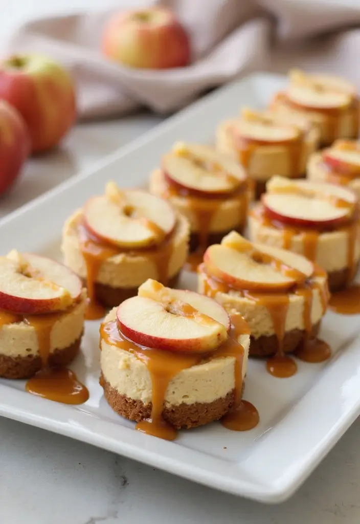 Tempting Apple Dessert Recipes: Sweet Ways to Use Fall's Favorite Fruit - 8. Mini Caramel Apple Cheesecakes