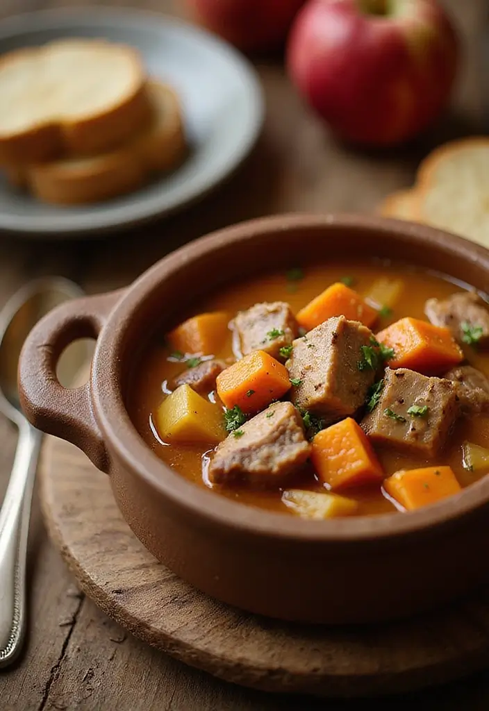 Tender Pork Shoulder Recipes: Slow-Roasted Delights for Gatherings - 4. Spiced Apple Cider Pork Stew