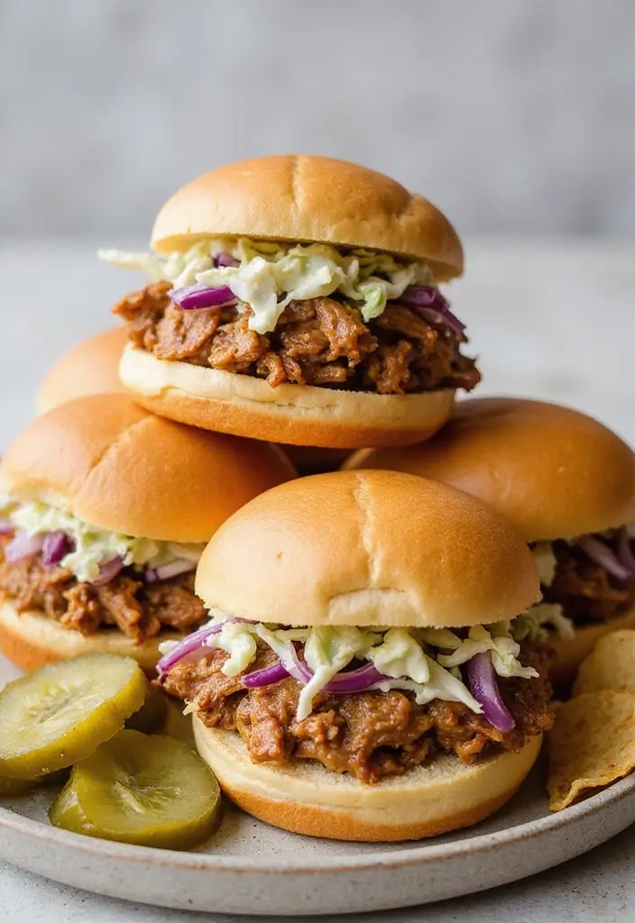 Tender Pork Shoulder Recipes: Slow-Roasted Delights for Gatherings - 5. Maple Cider Pulled Pork Sandwiches