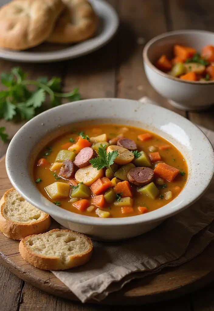 Thrifty Leftover Ham Recipes: Casseroles and Soups - 6. Spirited Ham and Vegetable Soup