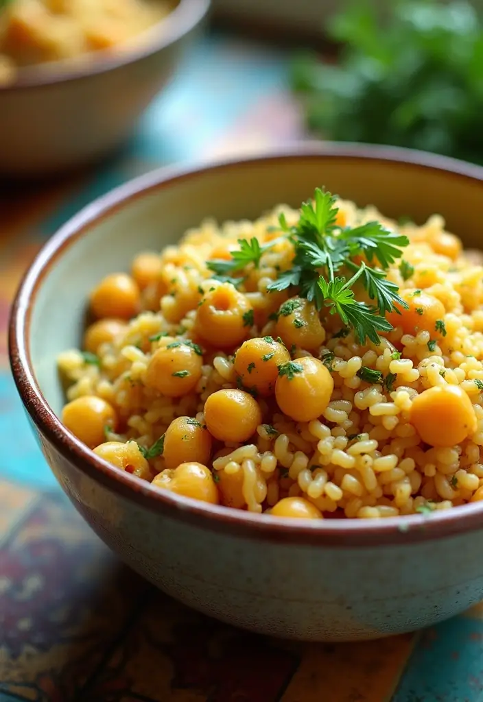 Tiny Orzo Pasta Recipes: Soups, Salads, and Sides - 10. Herbed Orzo with Chickpeas