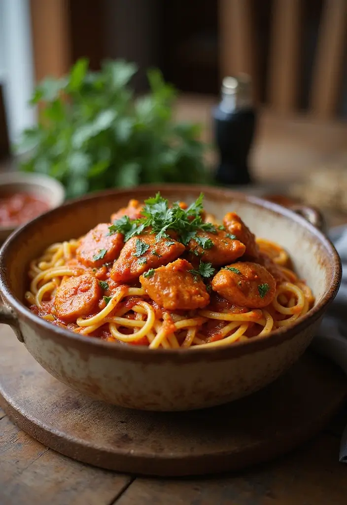 Twisty Chicken Pasta Recipes: Hearty Italian-Inspired Dinners - 10. Spicy Chicken Arrabbiata Pasta
