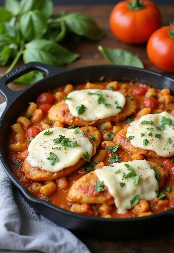 Twisty Chicken Pasta Recipes: Hearty Italian-Inspired Dinners - 2. Zesty Tomato Basil Chicken Bake