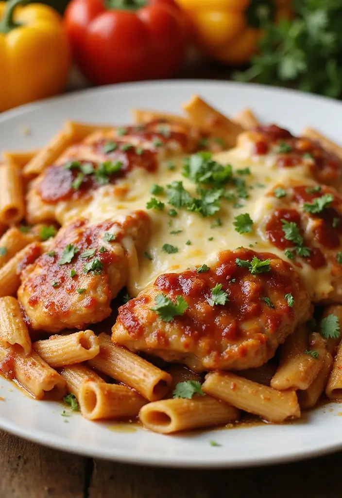 Twisty Chicken Pasta Recipes: Hearty Italian-Inspired Dinners - 7. BBQ Chicken Pasta Bake