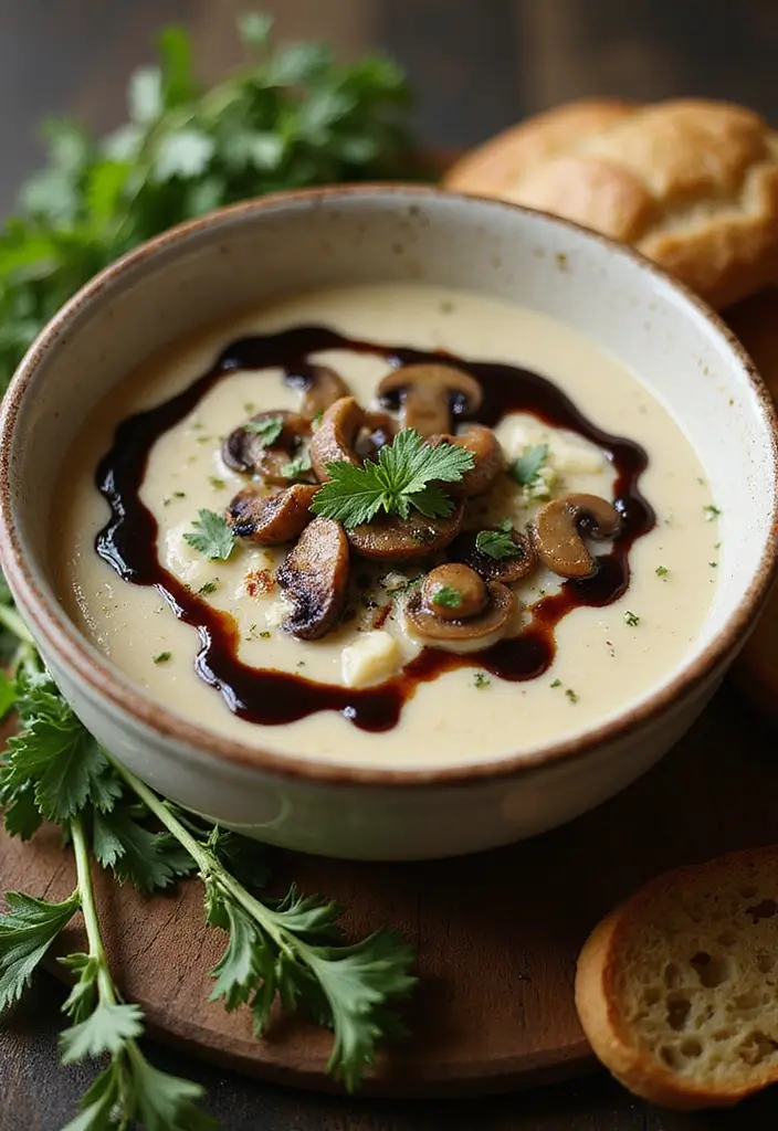 Velvety Cream of Mushroom Soup Recipes: Cozy and Earthy Flavors - 5. Italian Herb Mushroom Soup