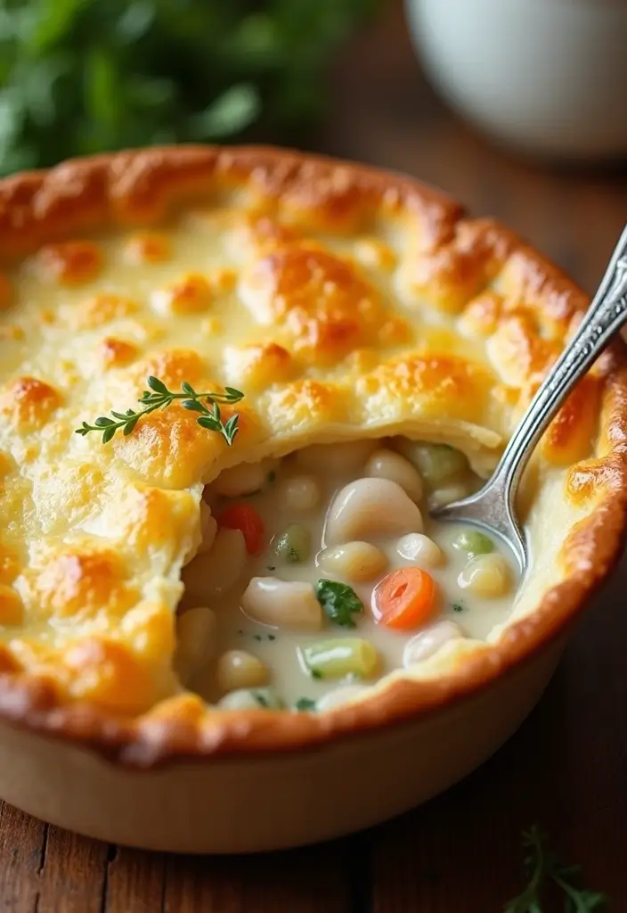 Velvety Creamy Chicken Recipes: Saucy Comfort Dishes - 10. Creamy Chicken Pot Pie Casserole