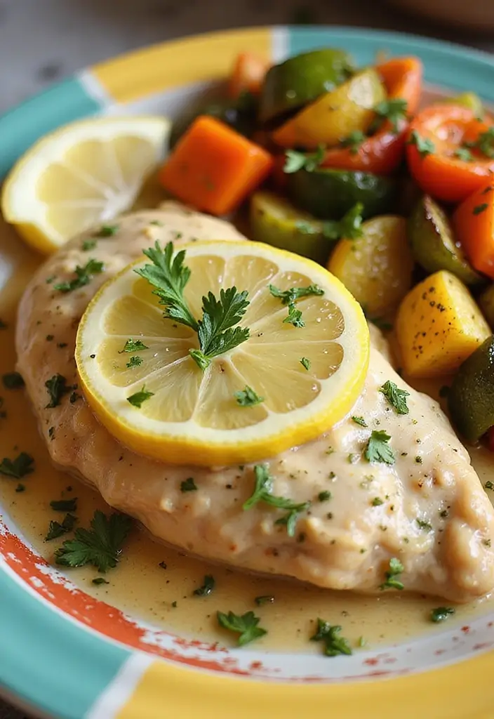 Velvety Creamy Chicken Recipes: Saucy Comfort Dishes - 7. Creamy Lemon Herb Chicken Bake