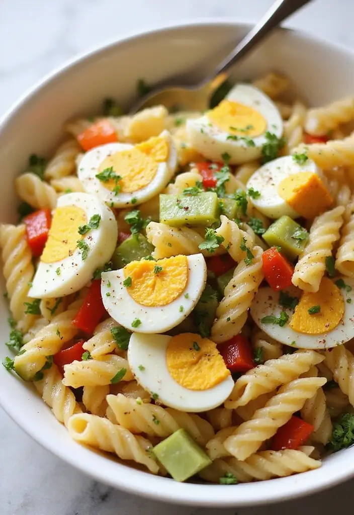Versatile Boiled Eggs Recipes: From Salads to Snacks - 10. Creamy Boiled Egg Pasta Salad
