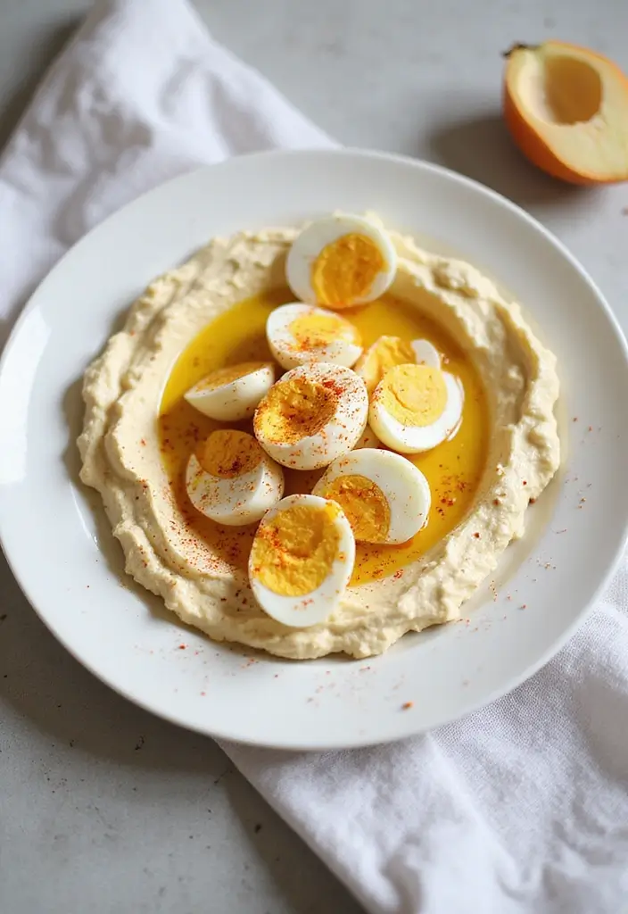 Versatile Boiled Eggs Recipes: From Salads to Snacks - 4. Boiled Egg and Hummus Snack