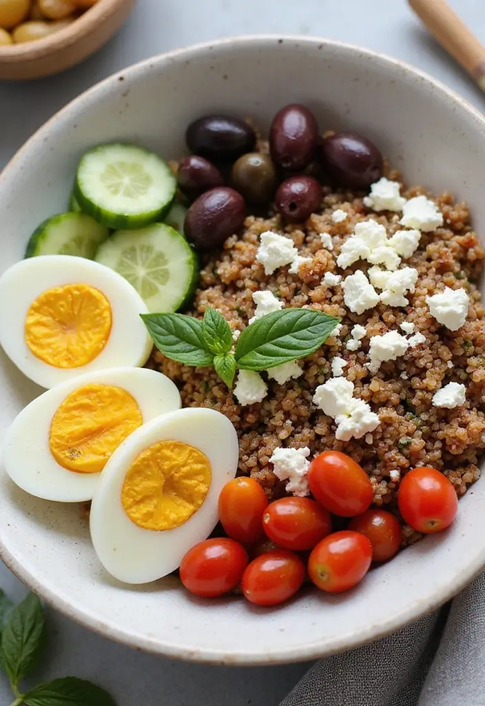Versatile Boiled Eggs Recipes: From Salads to Snacks - 9. Mediterranean Boiled Egg Bowl