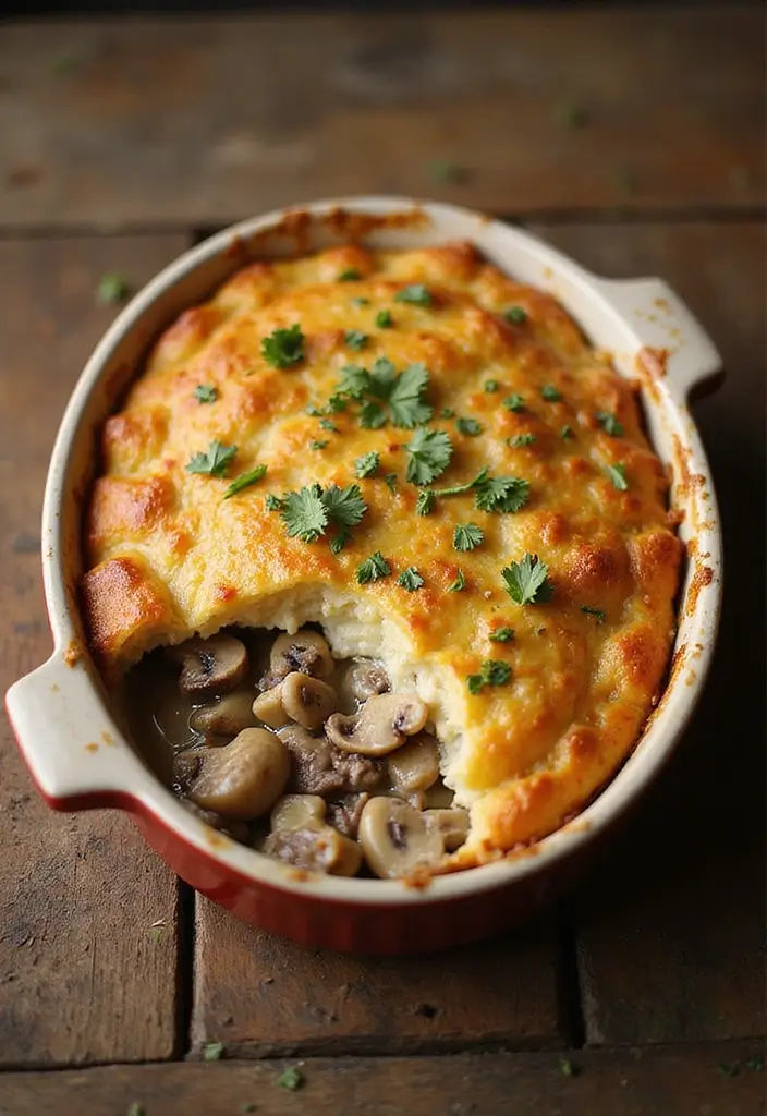 Versatile Minced Beef Recipes: Burgers to Bolognese - 9. Creamy Beef and Mushroom Casserole