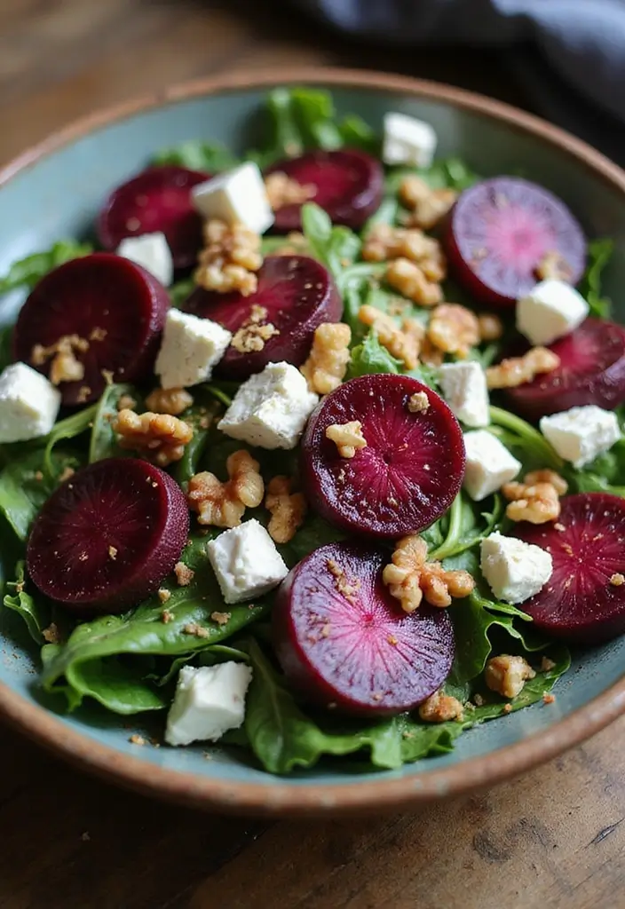 Vibrant Healthy Salad Recipes: Nutrient-Packed Bowls - 6. Roasted Beet and Goat Cheese Salad