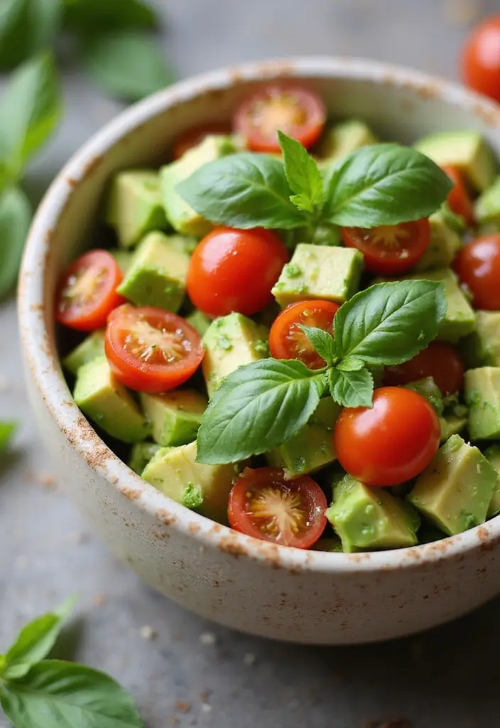 Vibrant Healthy Salad Recipes: Nutrient-Packed Bowls - 7. Avocado and Tomato Salad