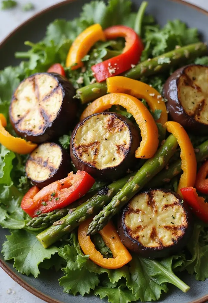 Vibrant Healthy Salad Recipes: Nutrient-Packed Bowls - 8. Grilled Vegetable Salad