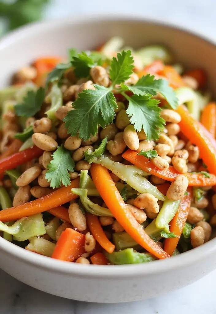 Vibrant Healthy Salad Recipes: Nutrient-Packed Bowls - 9. Thai Peanut Salad