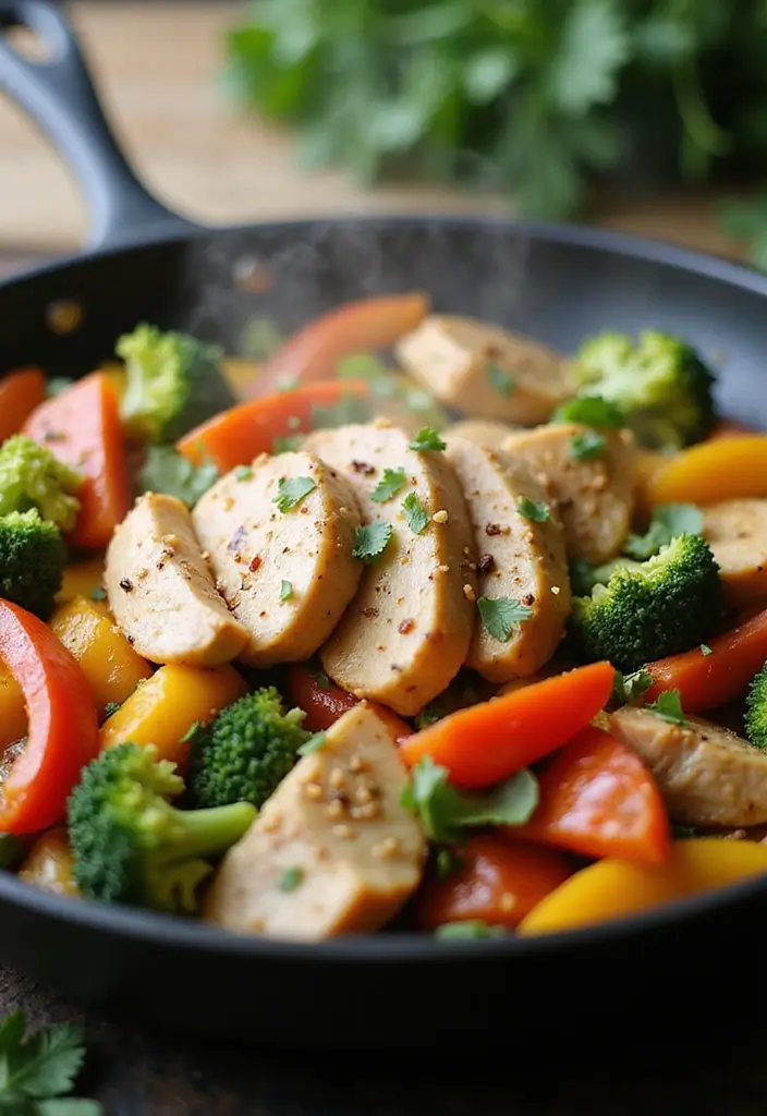 Vital Healthy Chicken Recipes: Light and Nutritious Options - 2. Spicy Garlic Chicken Stir-Fry