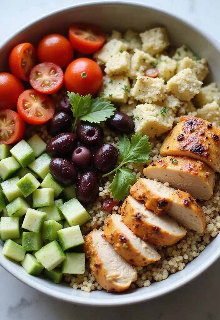 Vital Healthy Chicken Recipes: Light and Nutritious Options - 3. Mediterranean Chicken Bowl