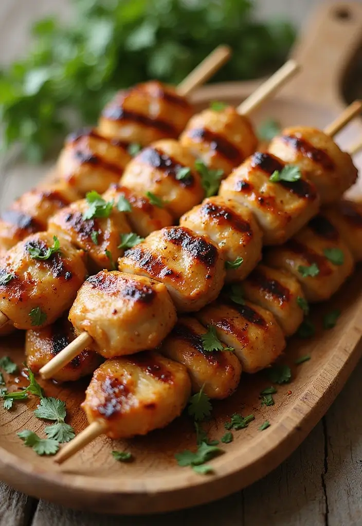 Vital Healthy Chicken Recipes: Light and Nutritious Options - 8. Honey Garlic Chicken Skewers