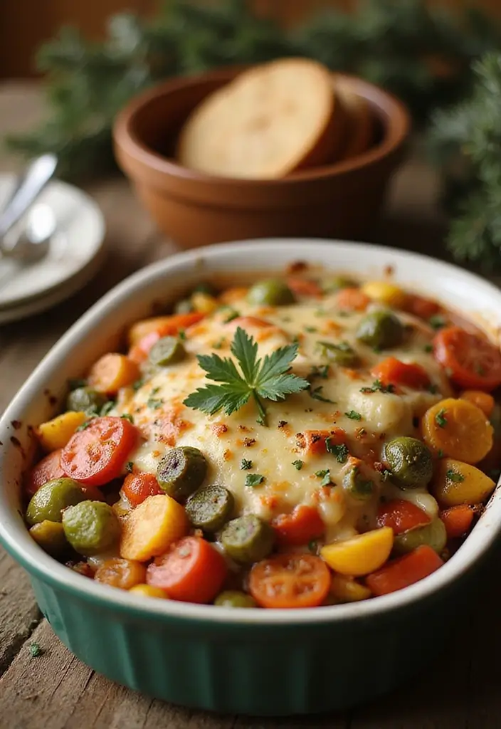 Warming Winter Dinner Recipes: Hearty Seasonal Feasts - 10. Holiday Vegetable Bake