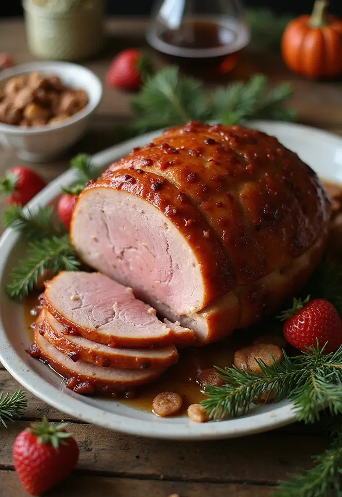 Warming Winter Dinner Recipes: Hearty Seasonal Feasts - 8. Maple-Glazed Baked Ham