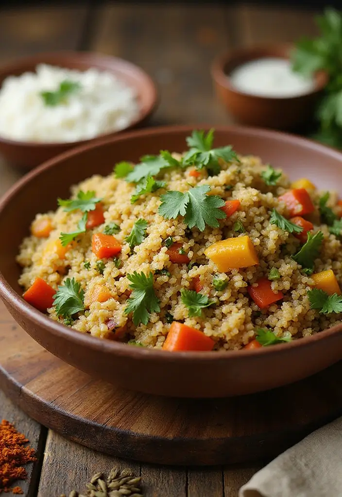 Wholesome Healthy Indian Recipes: Spices for Wellness - 2. Quinoa Pulao with Mixed Vegetables