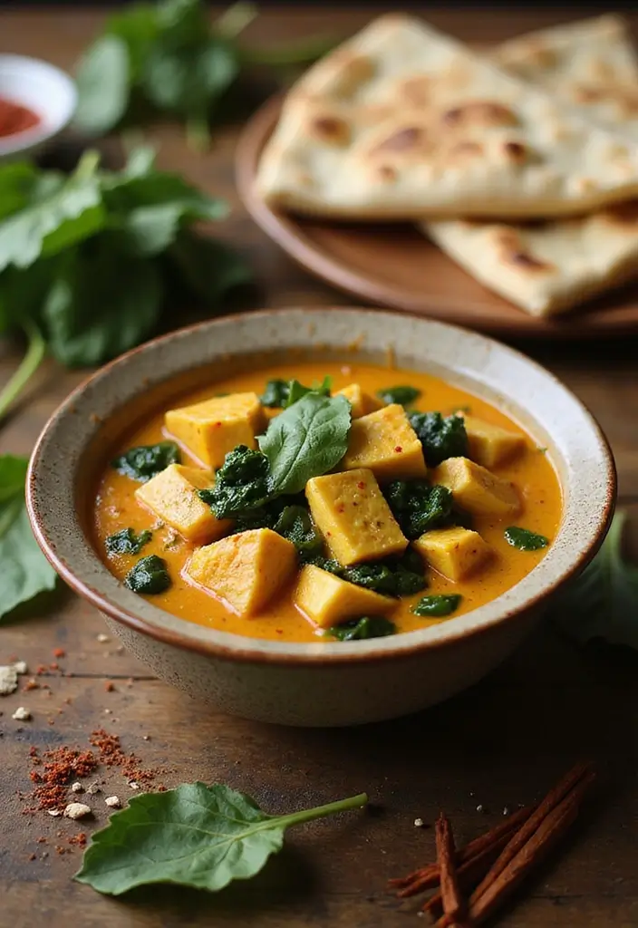 Wholesome Healthy Indian Recipes: Spices for Wellness - 4. Paneer and Spinach Curry