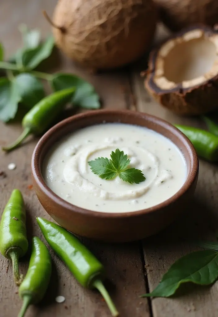 Wholesome Healthy Indian Recipes: Spices for Wellness - 8. Coconut Chutney