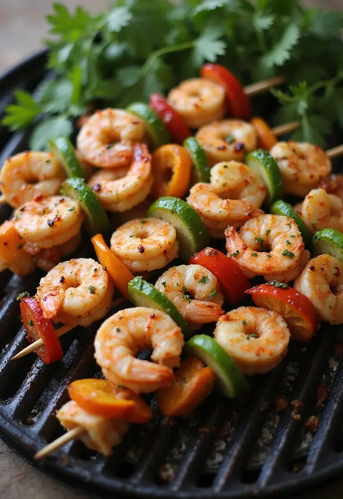 Wholesome Healthy Shrimp Recipes: Low-Cal Seafood Options - 6. Shrimp and Vegetable Skewers