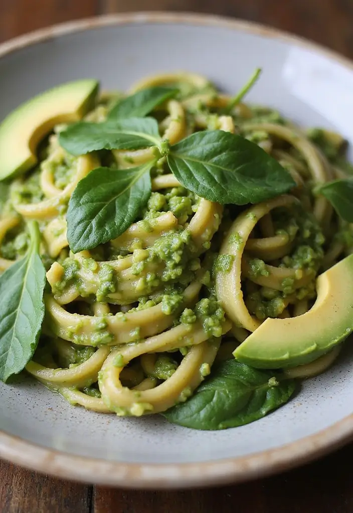 Wholesome Whole Food Recipes: Nourishing Meals from Natural Ingredients - 2. Creamy Avocado and Spinach Pasta
