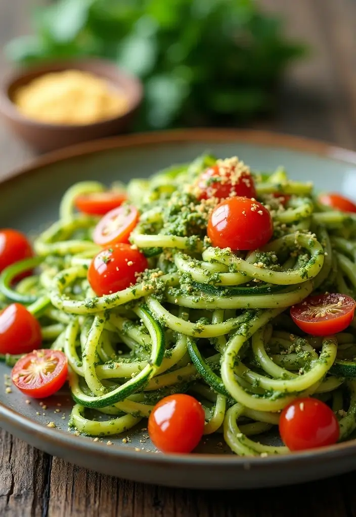 Wholesome Whole Food Recipes: Nourishing Meals from Natural Ingredients - 5. Zucchini Noodles with Pesto