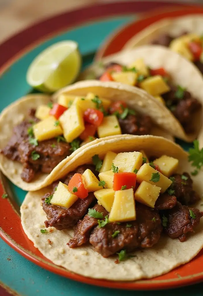 Zesty Steak Tacos Recipes: Street-Style Mexican Favorites - 10. Steak Tacos with Pineapple Salsa