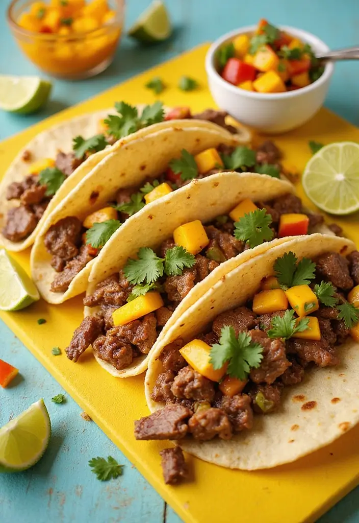 Zesty Steak Tacos Recipes: Street-Style Mexican Favorites - 5. Steak Tacos with Fresh Mango Salsa
