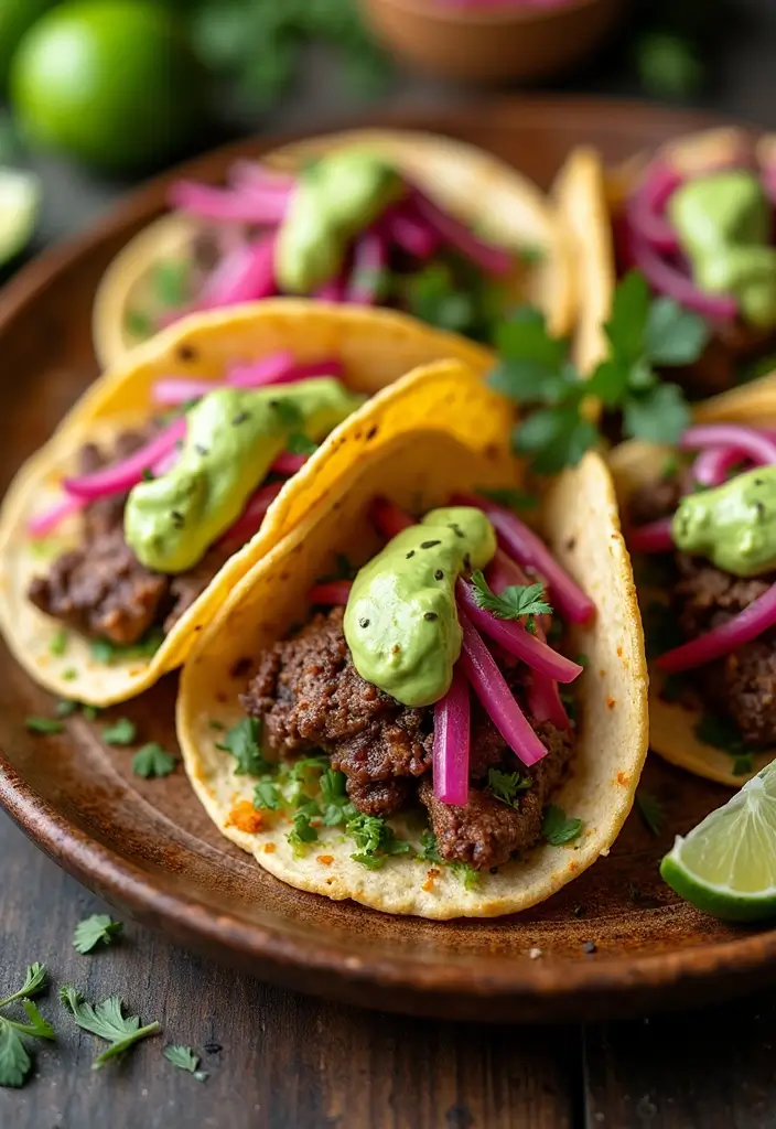Zesty Steak Tacos Recipes: Street-Style Mexican Favorites - 6. Steak Tacos with Avocado Cream Sauce