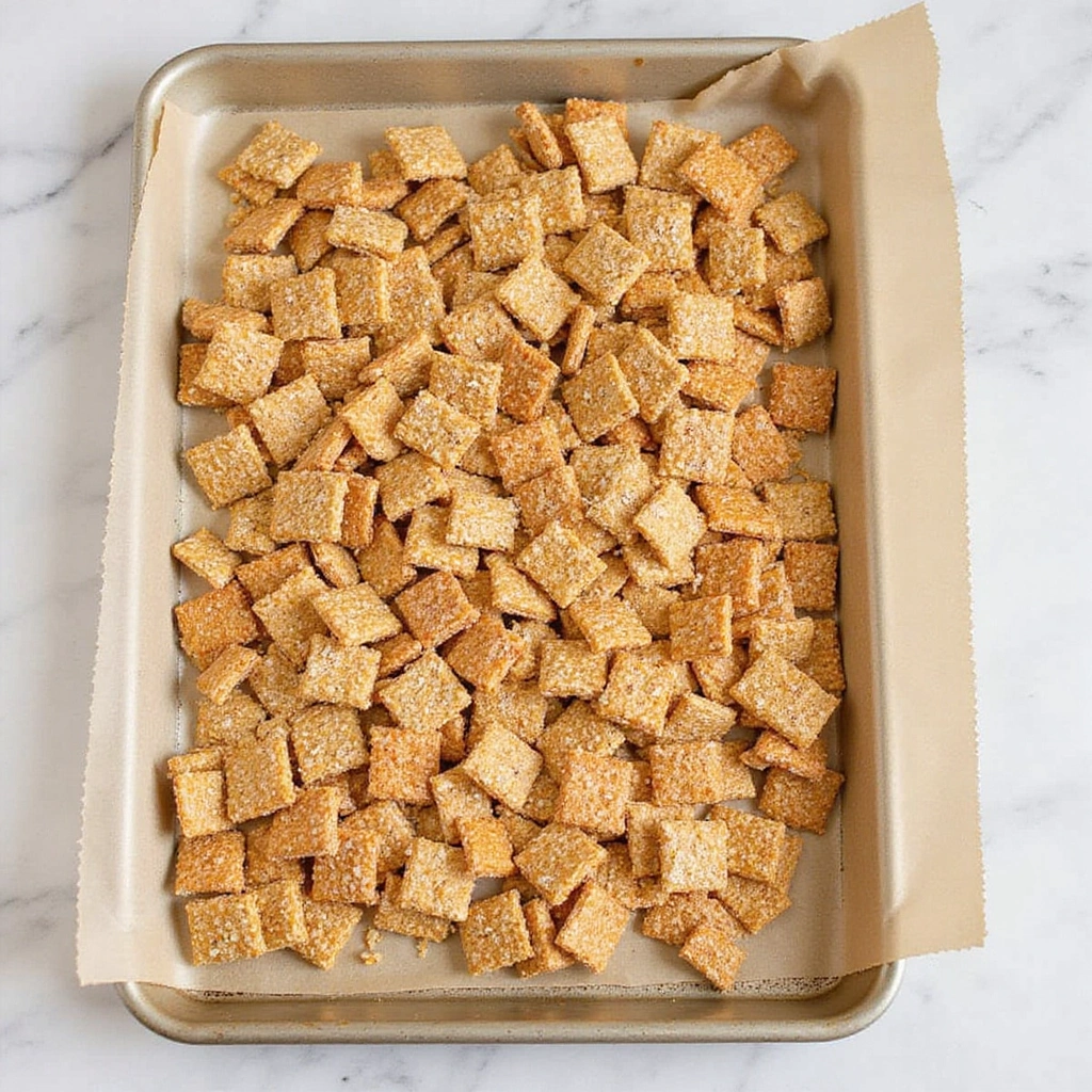 Crunchy Chex Mix Recipes: Party Snack Mixes - Step 2: Prepare Baking Sheet