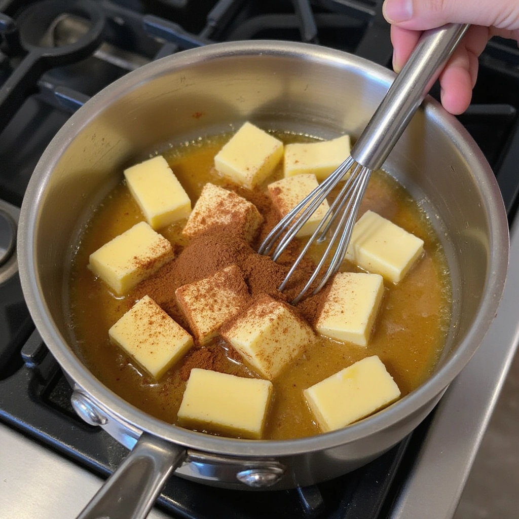 Crunchy Chex Mix Recipes: Party Snack Mixes - Step 4: Melt Butter and Combine Sauce Ingredients