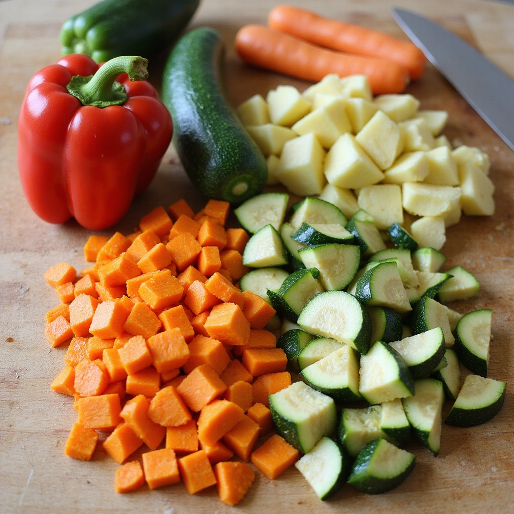 Digestive High Fiber Recipes: Whole Grain and Veggie Boosts - Step 3: Chop the Vegetables