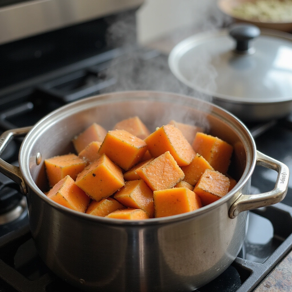 Gentle Baby Food Recipes: Purees for Little Ones - Step 2: Steam the Sweet Potatoes