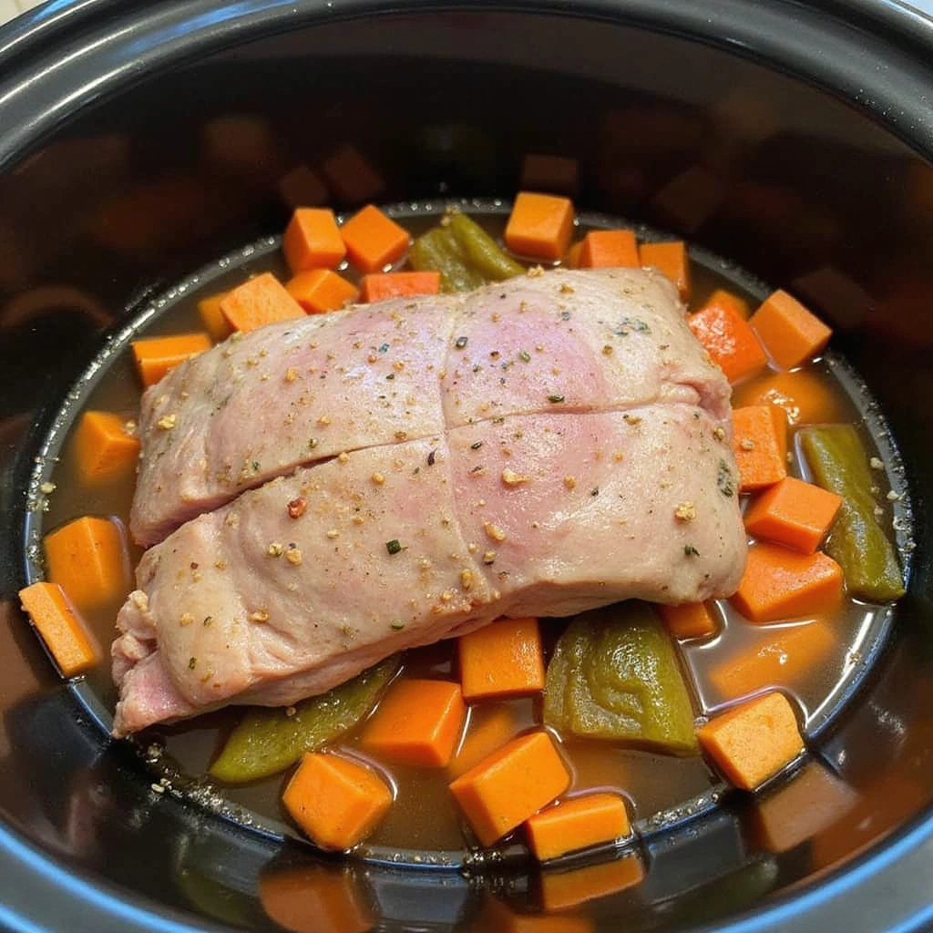 Juicy Pork Loin Crock Pot Recipes: Effortless Roasts - Step 5: Add the Pork to the Crock Pot
