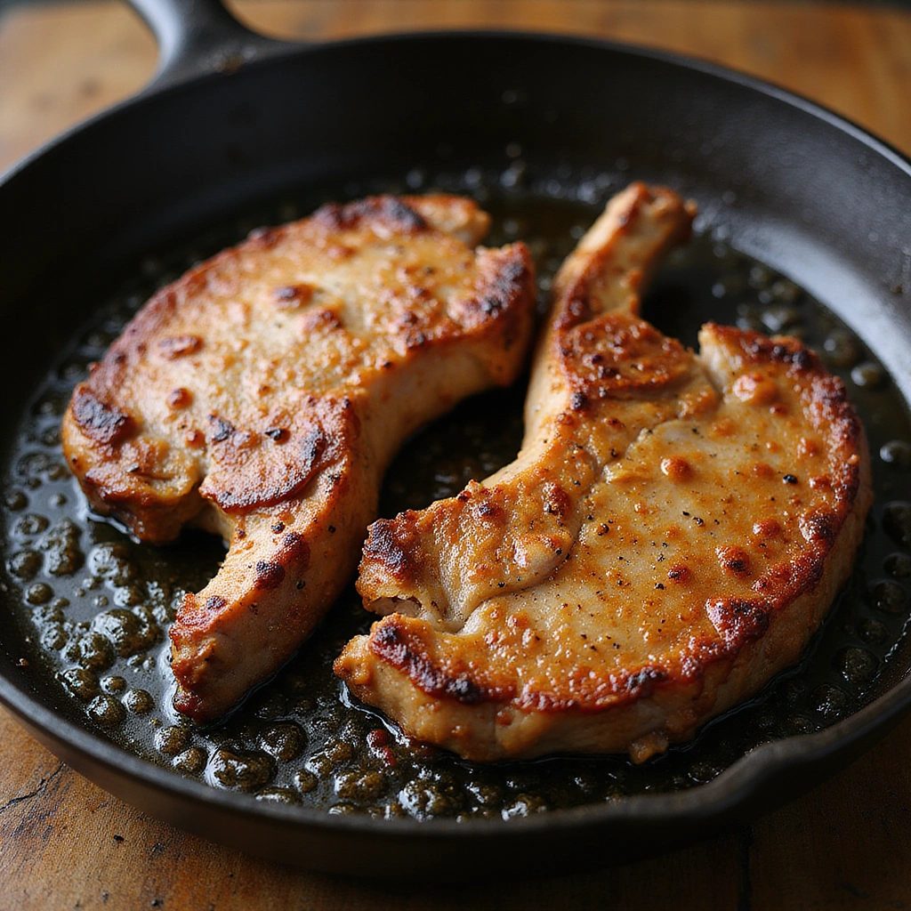 Pan-Seared Pork Chop Recipes: Bone-In Juiciness - Step 4: Sear the Pork Chops