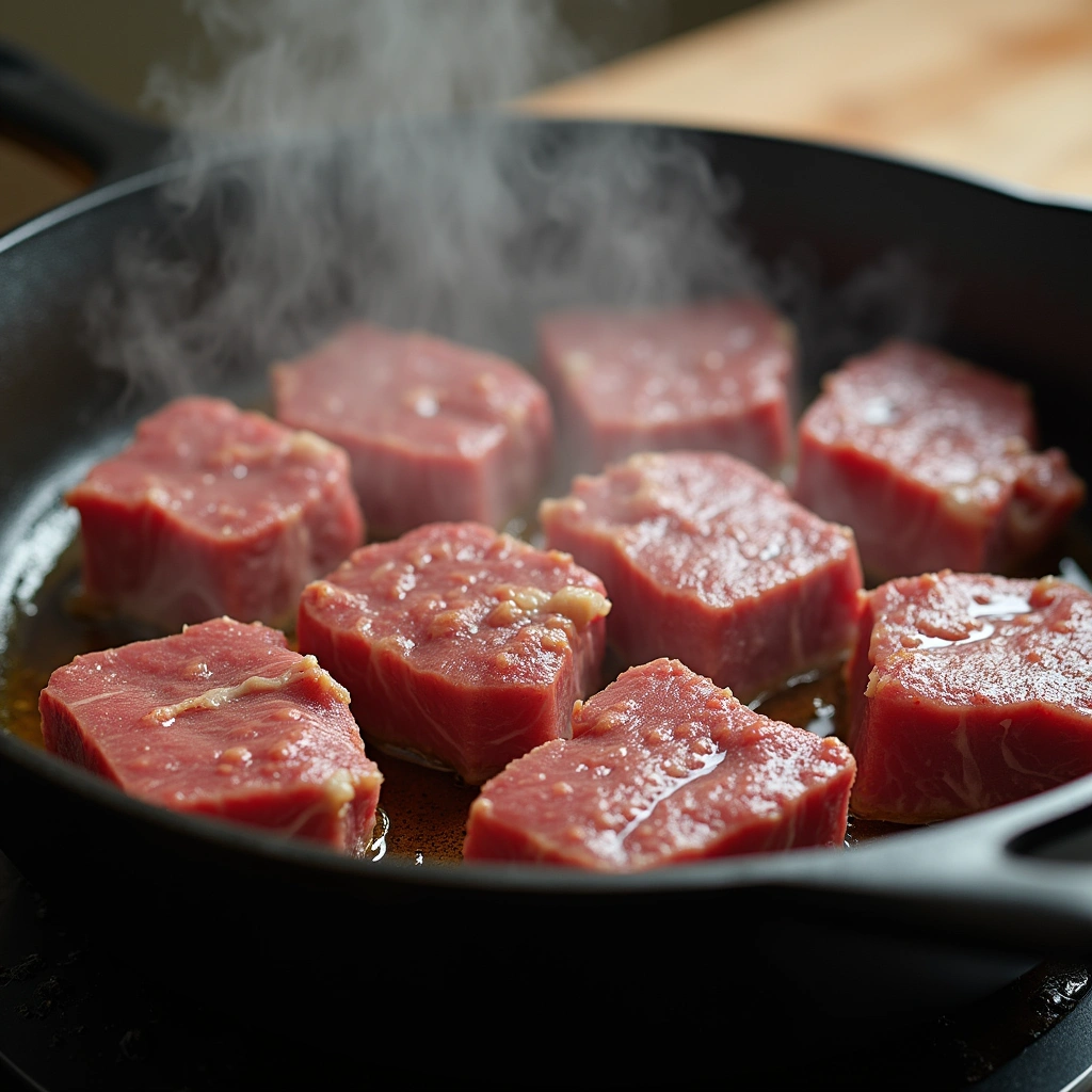 Robust Beef Recipes for Dinner: Steaks and Stews - Step 5: Brown the Stew Meat