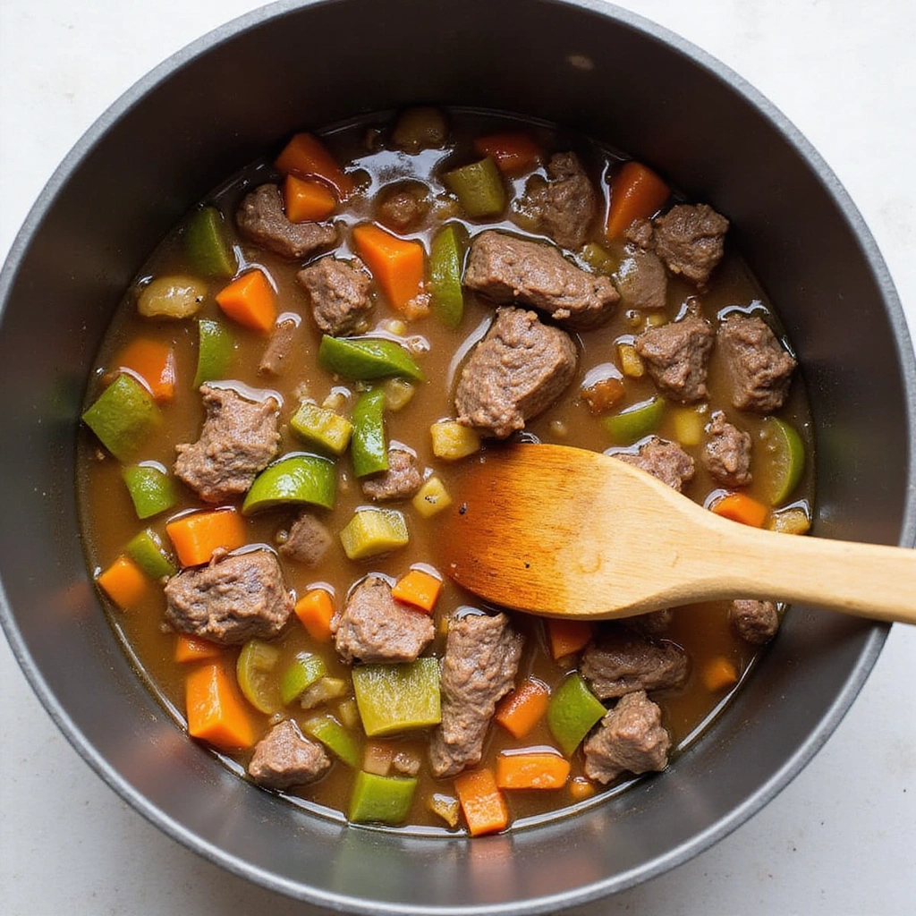 Tender Beef Stew Meat Recipes: Slow-Simmered Comfort - Step 5: Add Ingredients Back to the Pot