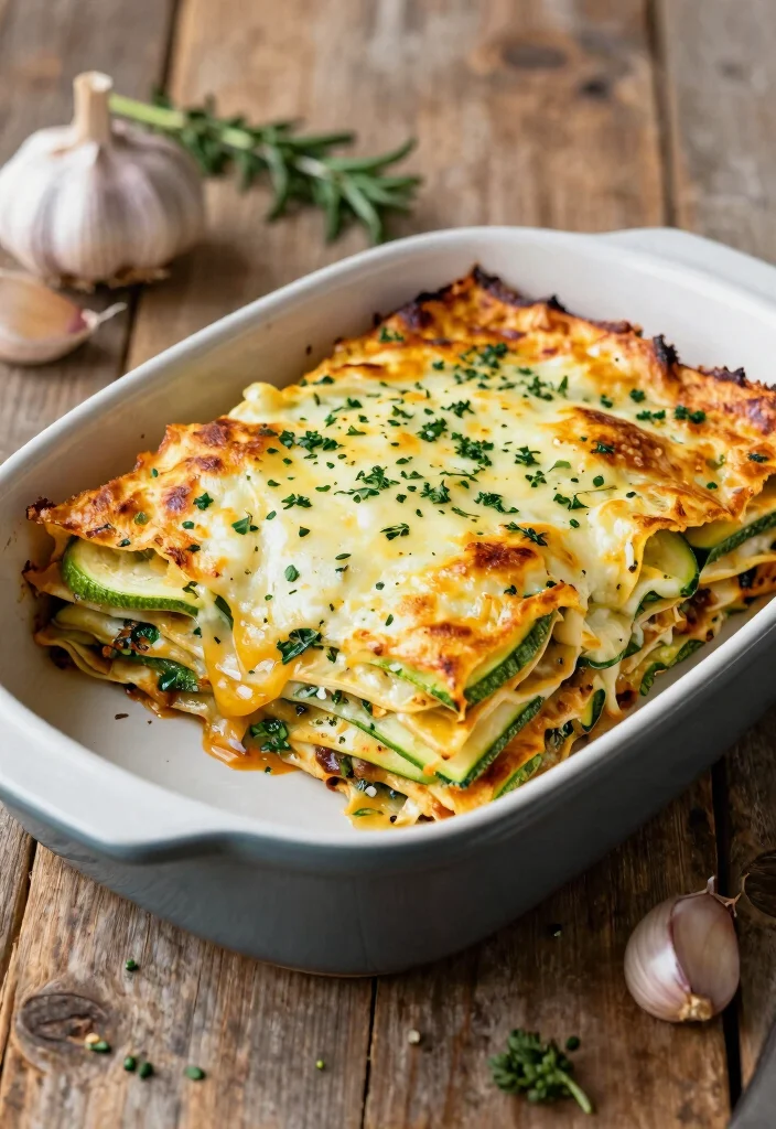16 Best Vegetarian Zucchini Lasagna Recipes to Try Tonight - 11. Garlic Herb Zucchini Lasagna 1
