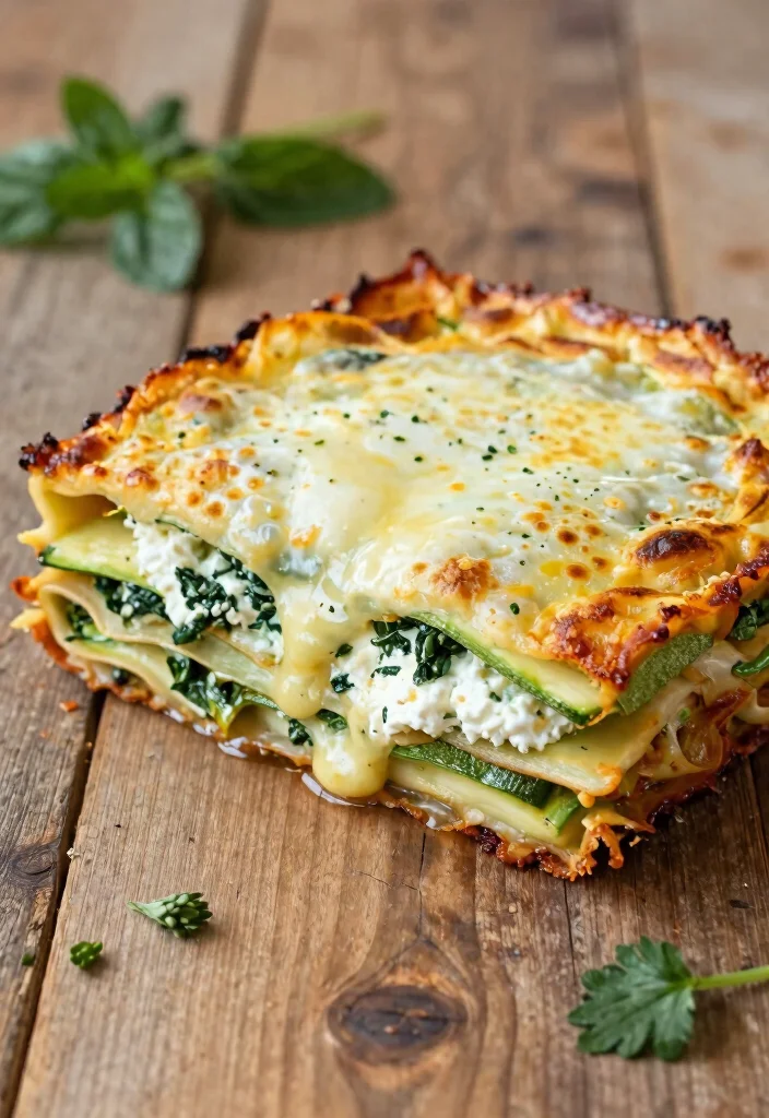 16 Best Vegetarian Zucchini Lasagna Recipes to Try Tonight - 13. Cheesy Zucchini Lasagna with Ricotta and Spinach 1