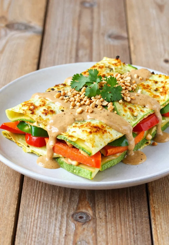 16 Best Vegetarian Zucchini Lasagna Recipes to Try Tonight - 8. Thai-Inspired Zucchini Lasagna 1