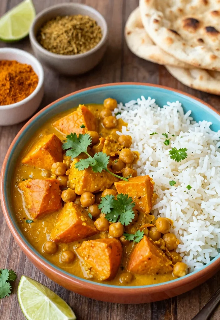 16 Delicious Vegetarian Gluten-Free Recipes Everyone Can Enjoy - 3. Sweet Potato & Chickpea Curry 1