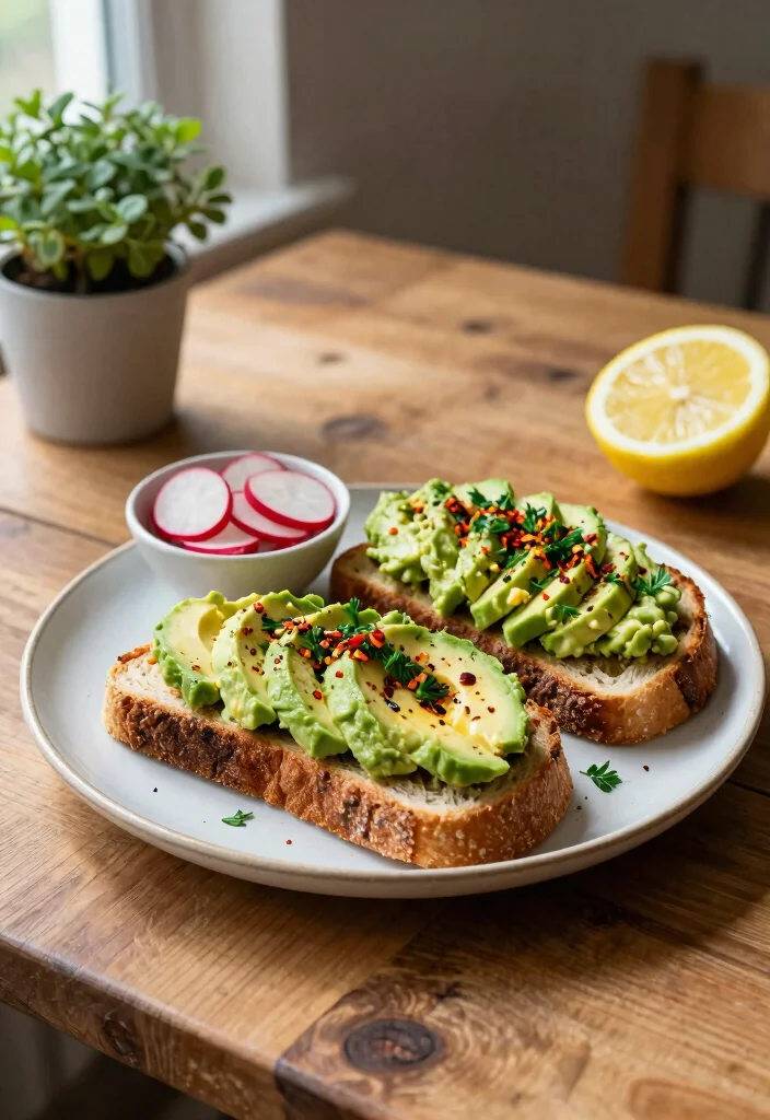 16 Easy Vegetarian 7-Day Diet Plans for Beginners - 2. Creamy Avocado Toast 1